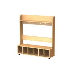 Combinazione spogliatoio scolastico 6 caselle e 6 ganci appendiabiti