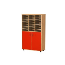 Türenschrank Türen unten 21 Fächer 154 cm