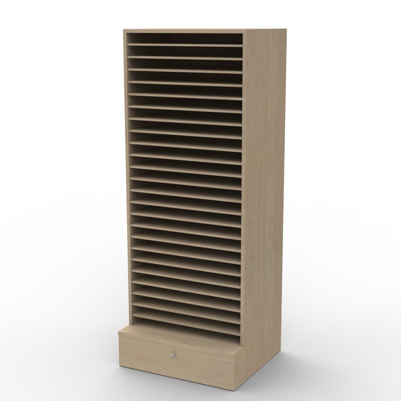 Expositor cartulinas con cajón