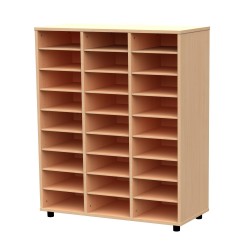 Cubby hole bookcase 27 cubby holes 122 cm DIN A3