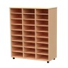 Cubby hole bookcase 27 cubby holes 122 cm DIN A3