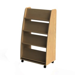 Espositore bifacciale di libri e riviste.