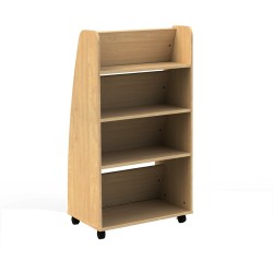 Espositore bifacciale di libri e riviste.