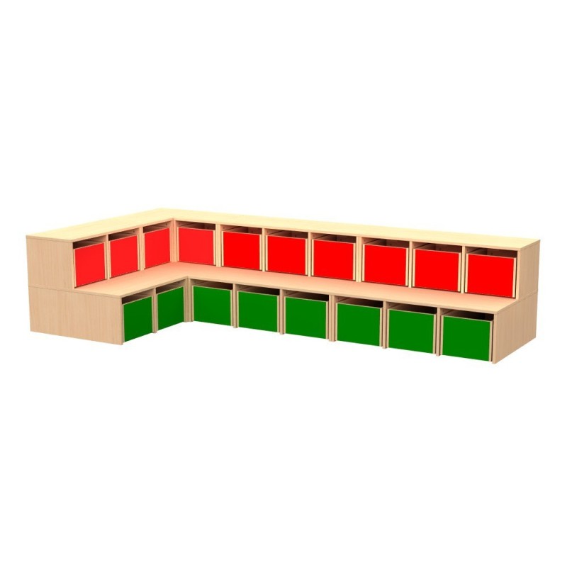 Classroom 3-body grandstand with drawers