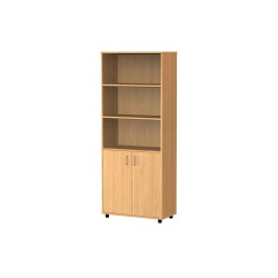 Armoire 5 compartiments, portes en partie basse 189 cm