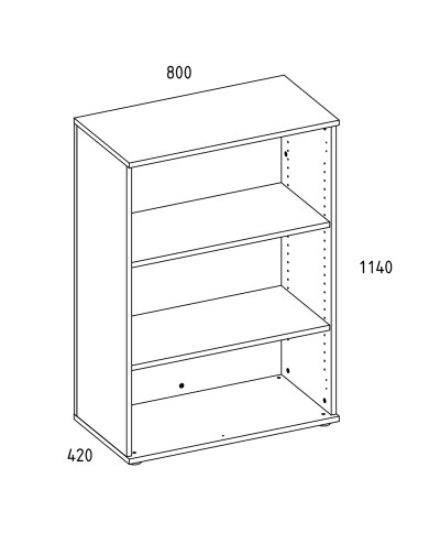 Bibliothèque de bureau Essence 114 cm