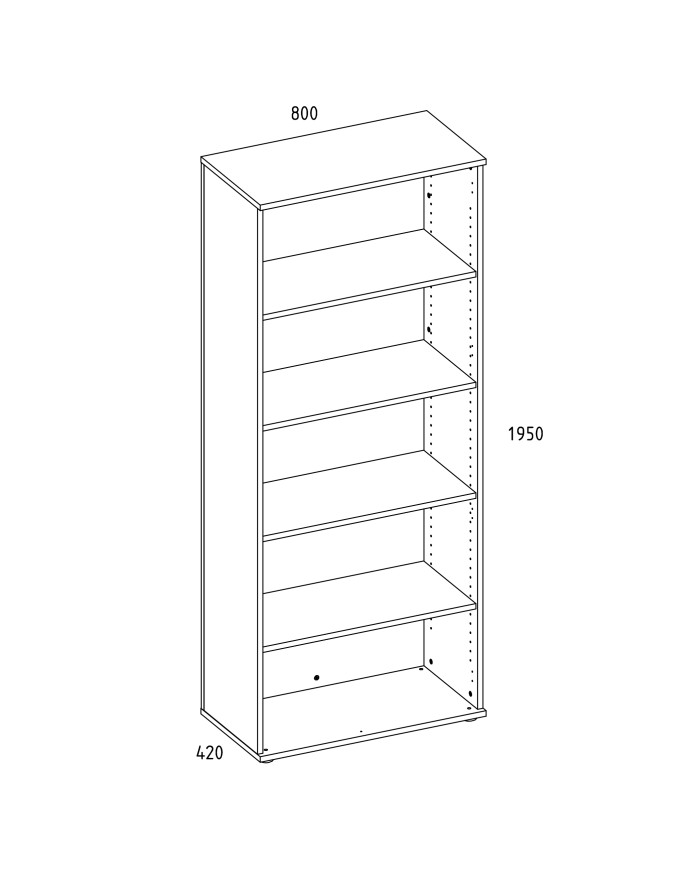 Büro-Bücherregal Essence 195 cm