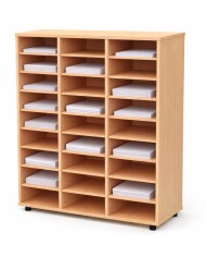 Cubby hole bookcase 27 cubby holes 122 cm DIN A3