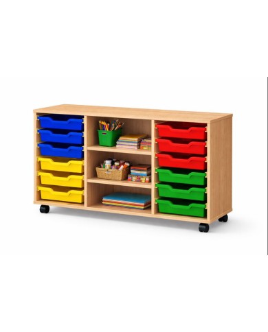 Tray storage trolley 12 trays 3 shelves