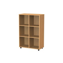 Cubby hole bookcase 6 cubby holes 122 cm