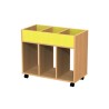 Carrello porta libri 3 caselle